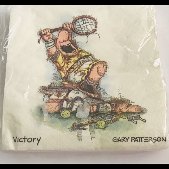 New 12 Cocktail Napkins Gary Patterson Game! Set! Match! Victory 3-Ply Napkins - Picture 5 of 16